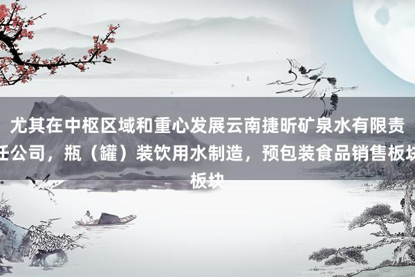 尤其在中枢区域和重心发展云南捷昕矿泉水有限责任公司,瓶(罐)装饮用水制造,预包装食品销售板块